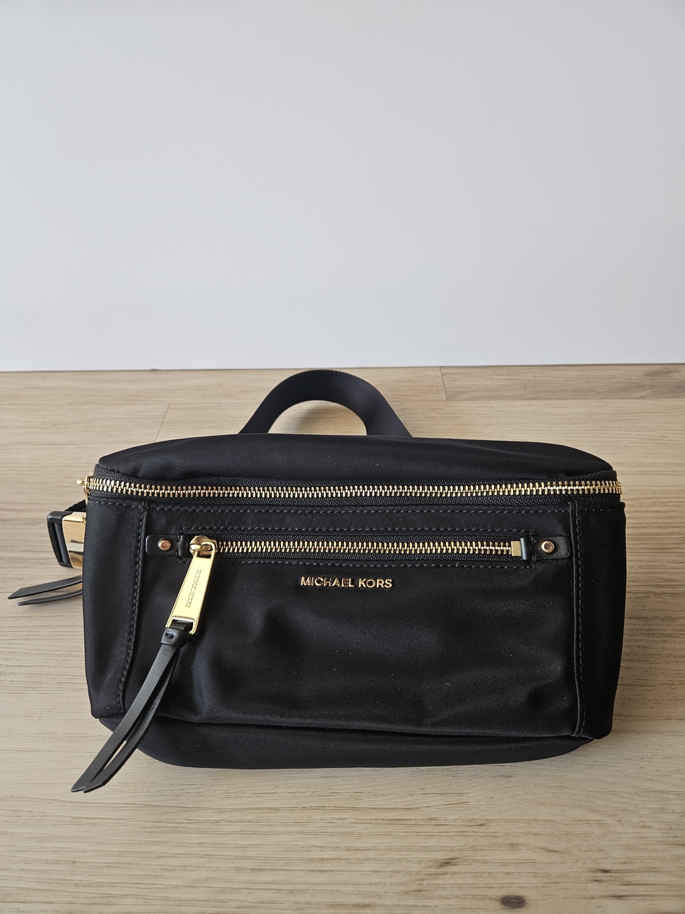 Michael Kors Nylon Belt Bag With Gold Accents